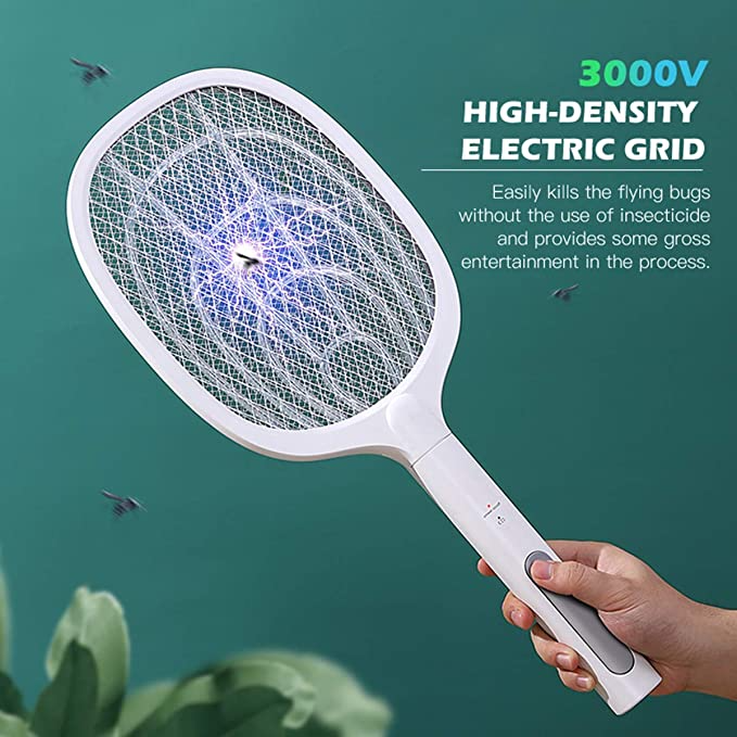 2-in-1 Mosquito Swatter - No chemicals & smart enough to work hands‑free.