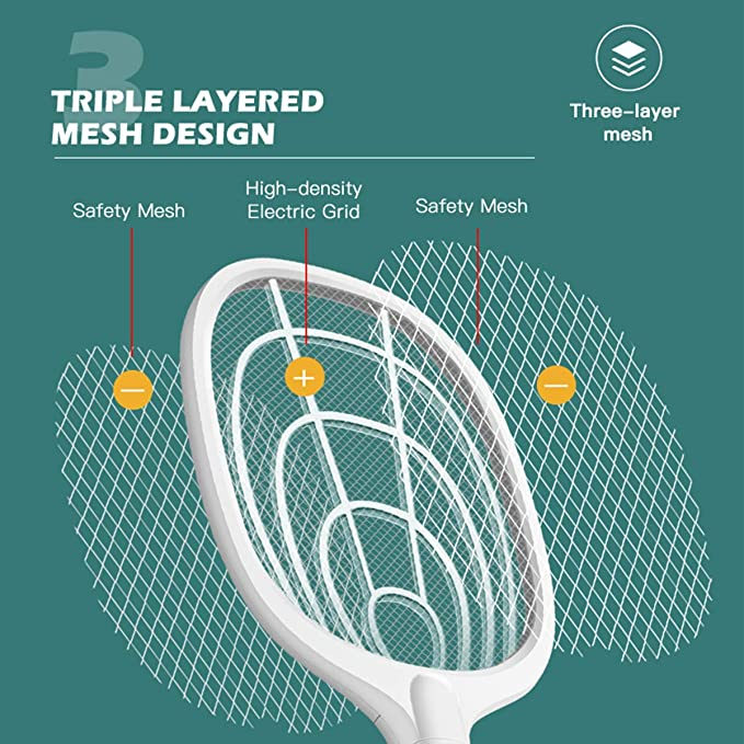 2-in-1 Mosquito Swatter - No chemicals & smart enough to work hands‑free.