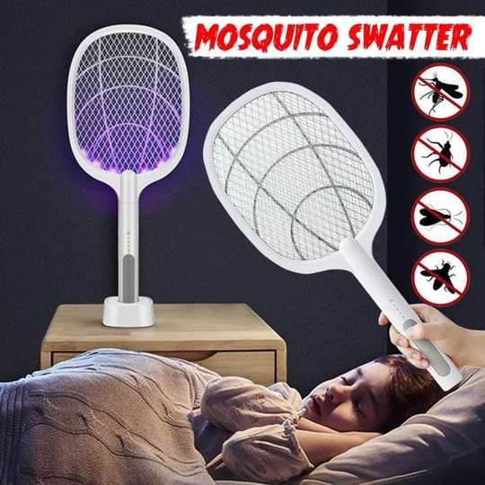 2-in-1 Mosquito Swatter - No chemicals & smart enough to work hands‑free.