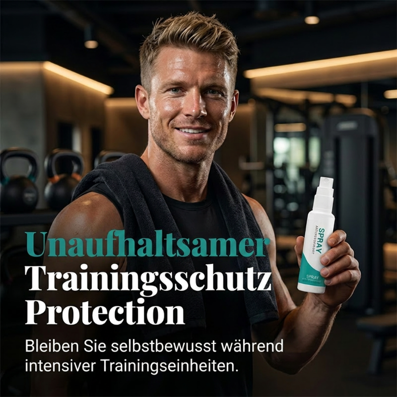 Long-lasting antiperspirant spray, 48-hour protection, stain-free & gentle on the skin – Ideal for everyday use & sport 💪