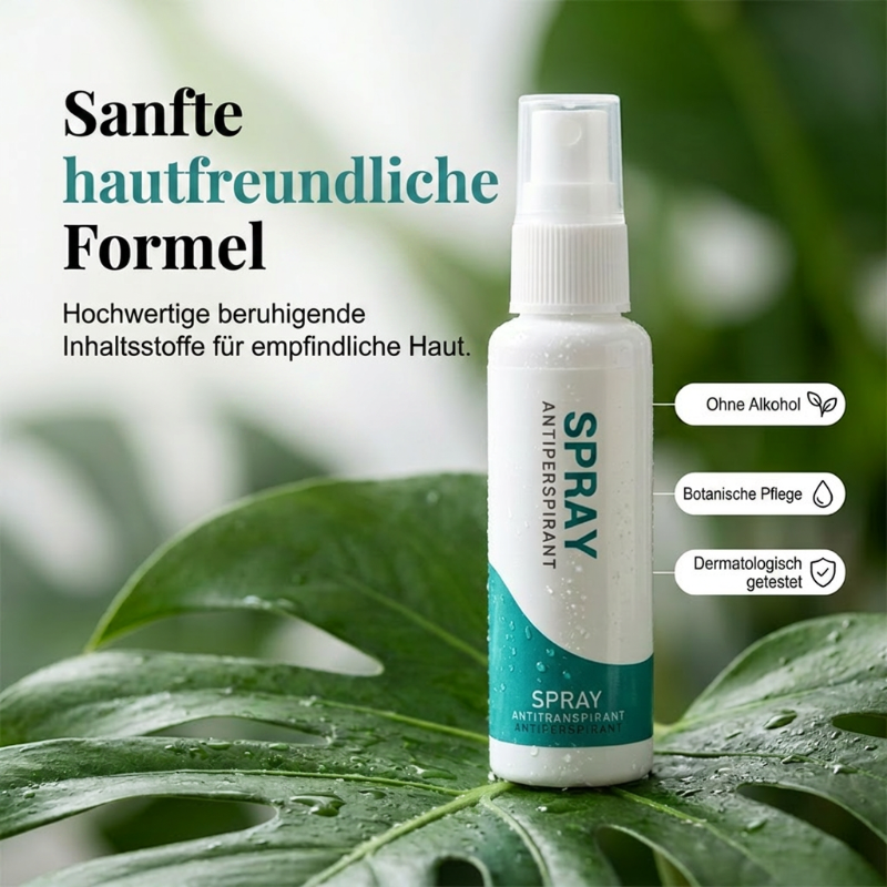 Long-lasting antiperspirant spray, 48-hour protection, stain-free & gentle on the skin – Ideal for everyday use & sport 💪