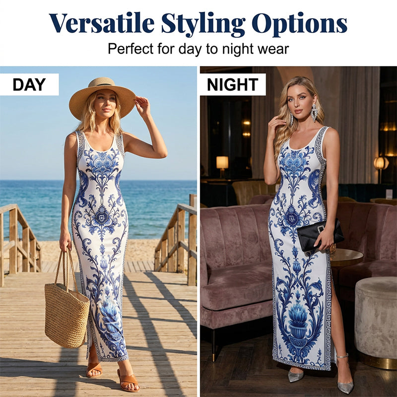 🎁2026 New Arrivals 50% OFF💥Women's Classic Floral Print Maxi Dress