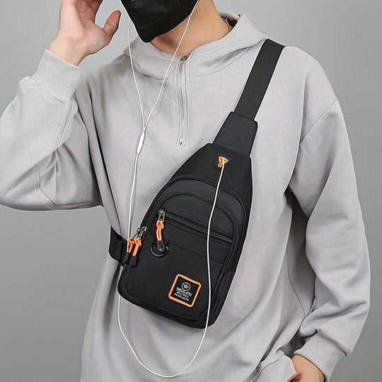 ☔️ Rain? No Sweat! ✨ Waterproof Multi-Pocket Crossbody Sling Bag. 🎒