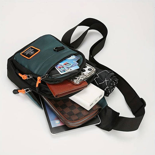 ☔️ Rain? No Sweat! ✨ Waterproof Multi-Pocket Crossbody Sling Bag. 🎒