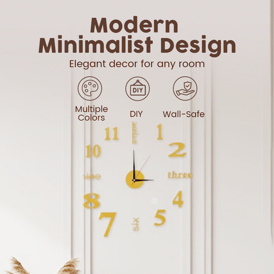 🔥2026 HOT SALE！🎆3D DIY Silent Frameless Luminous Wall Clock