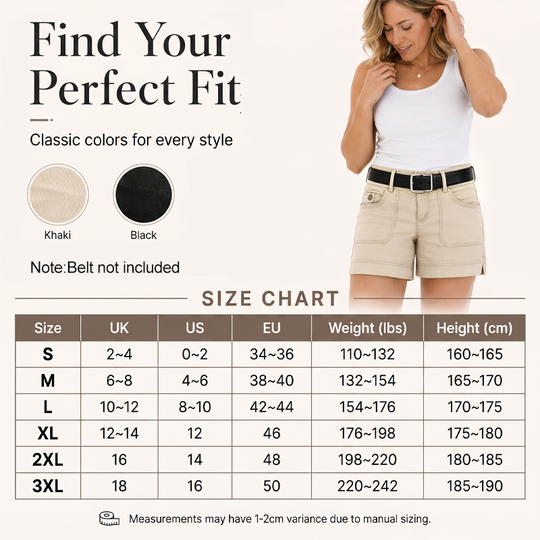 🩳🌼 Women’s Stretch Pocket Shorts – Comfortable Mid-Rise Design, Durable Stitching & Casual-Chic Appeal ✨