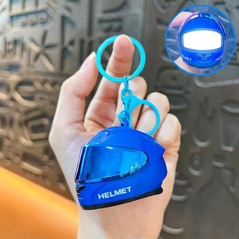 Novelty Mini Motorcycle Helmet Keychain