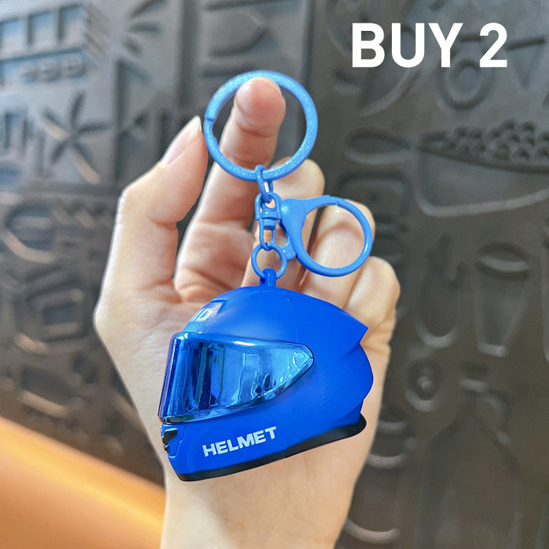 Novelty Mini Motorcycle Helmet Keychain
