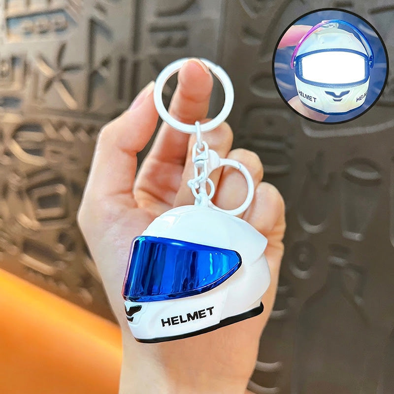 Novelty Mini Motorcycle Helmet Keychain