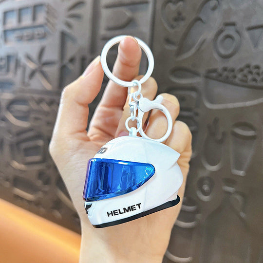 Novelty Mini Motorcycle Helmet Keychain