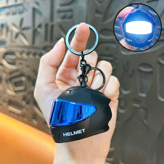 Novelty Mini Motorcycle Helmet Keychain