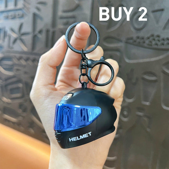 Novelty Mini Motorcycle Helmet Keychain