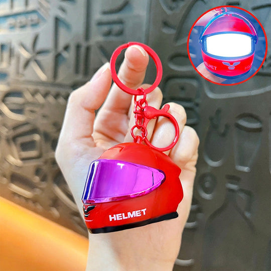 Novelty Mini Motorcycle Helmet Keychain