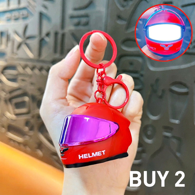 Novelty Mini Motorcycle Helmet Keychain