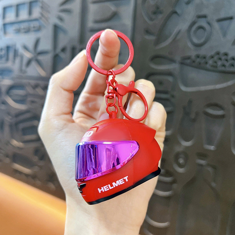 Novelty Mini Motorcycle Helmet Keychain