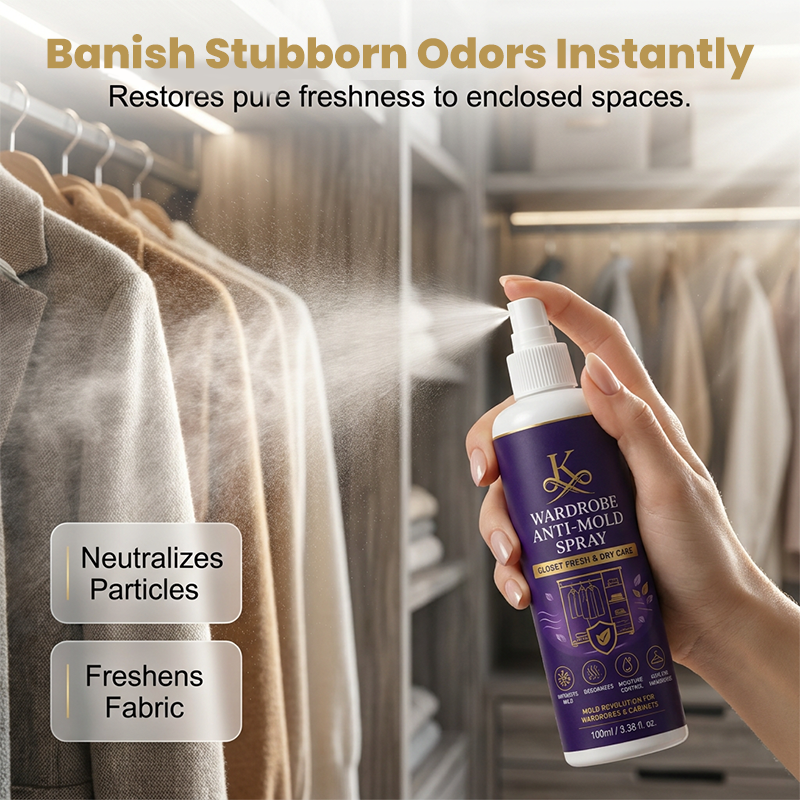 🧥🚫Wardrobe Anti-Mold Spray – Mildew Remover & Moisture Control 🦠💧