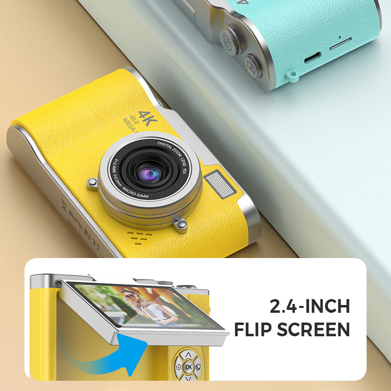 ⏳Time-Limited Special！📷4K HD Flip-Screen Digital Camera