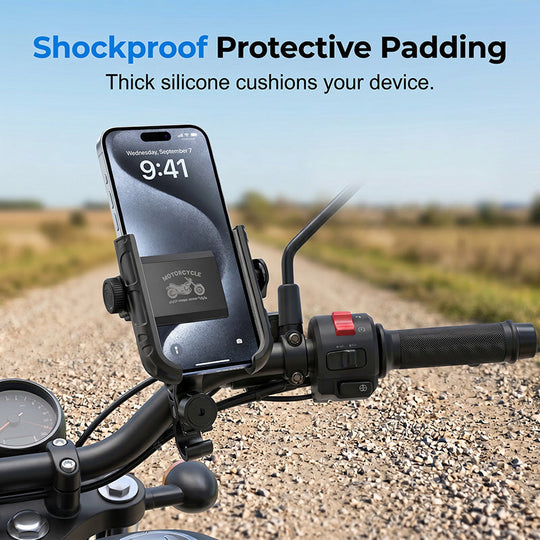 ⏰️Limited Time 50% Off！🎉 2026 Hot Sale !🚴‍♂️ Quick-Release Bike Phone Mount – SecureLock & Shockproof Padding 📱