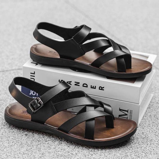 🌊Men Roman‑Style Sandals‑Soft‑Sole Summer Casual Beach‑Walking Shoes