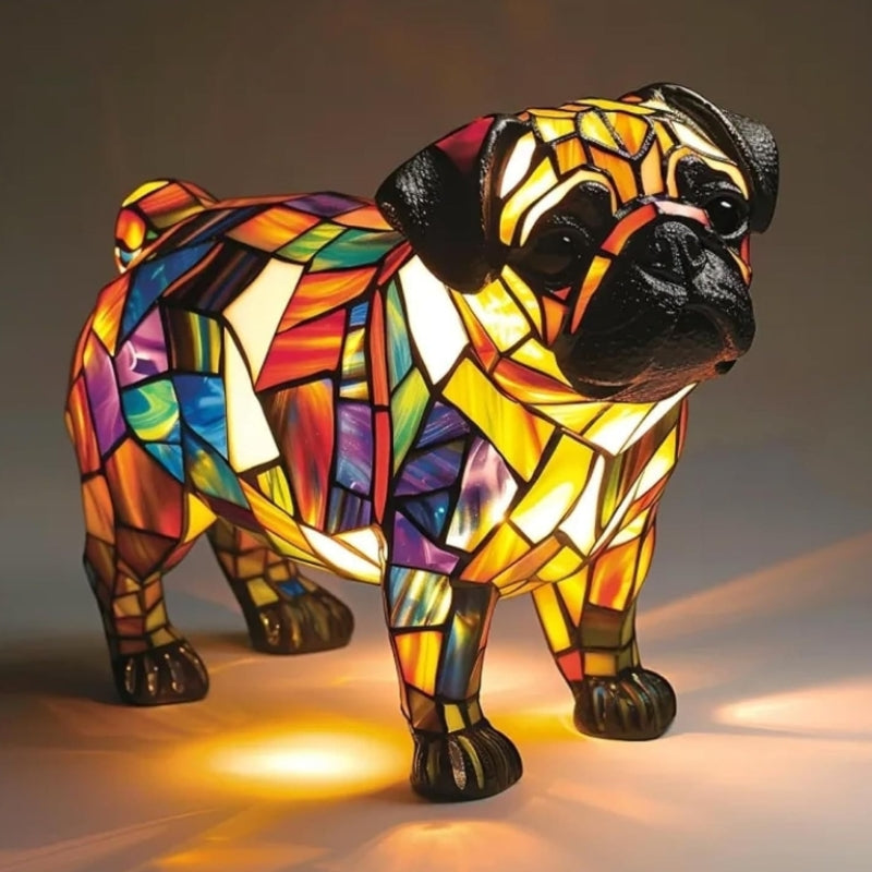 ⏳Time-Limited 50% OFF!!🐶🐱Color-block puppy and kitten sculpture LED table lamp