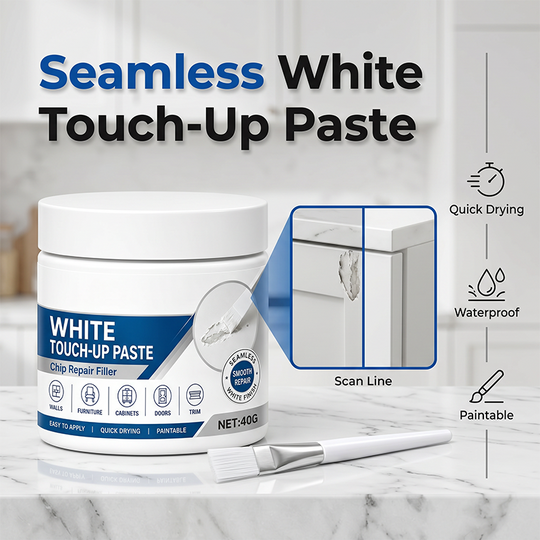 White Furniture Touch-Up Paste with Brush