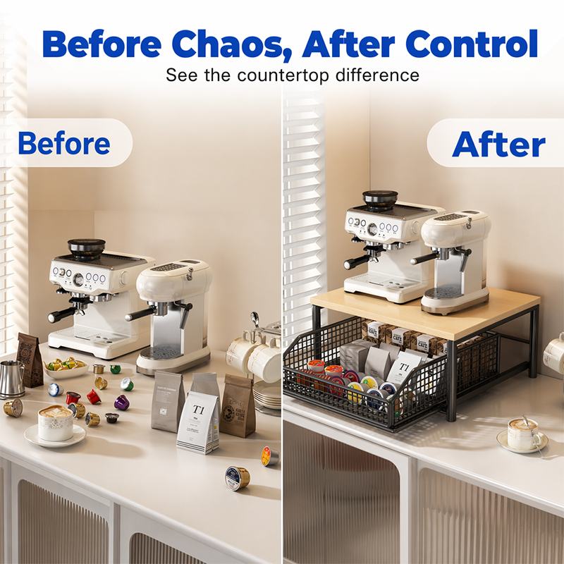 💥 50% OFF NOW! 🍳 2-Tier Microwave Stand with Slide-Out Drawer – Heavy-Duty, Space-Saving & Sturdy – Perfect for Kitchen, Office & Dorm Worktops 🏠✨