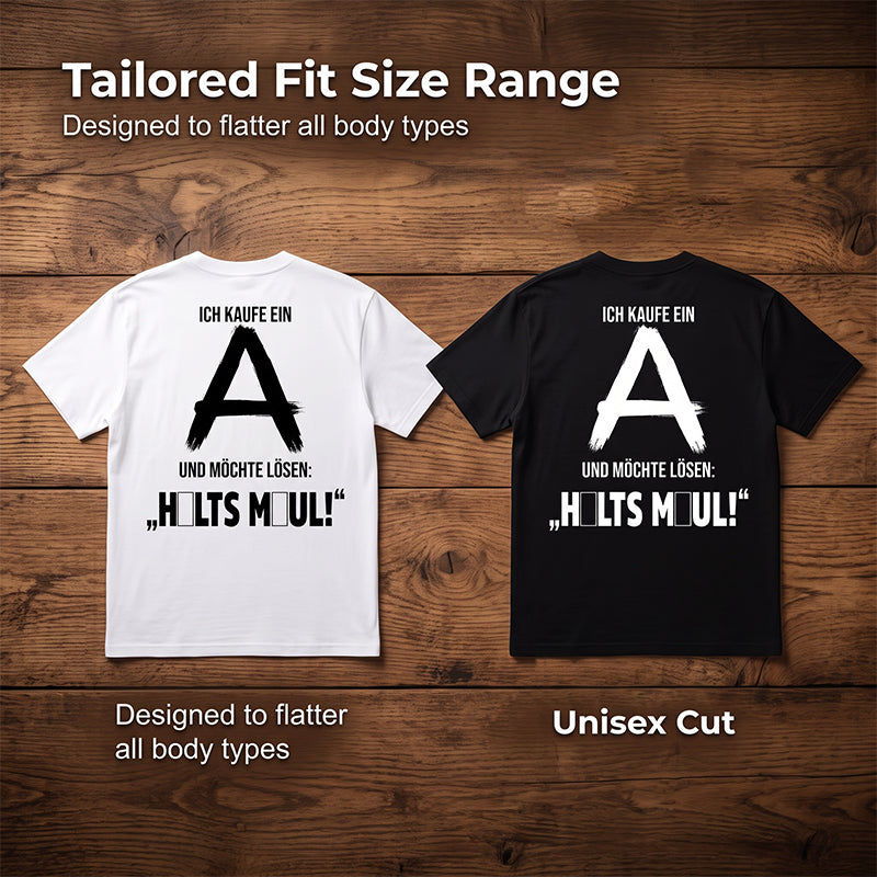👕50% OFF NOW! Men Urban Streetwear Graphic T-Shirt – Oversized Loose Fit, German Letter Back Print, Breathable Casual Short Sleeve Tee For Daily & Street Style