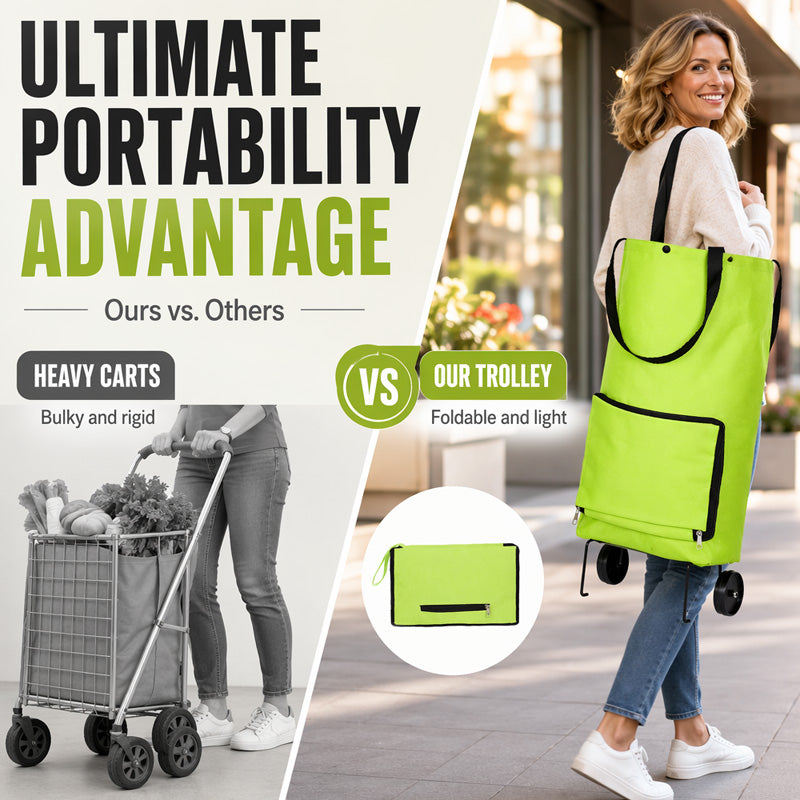 📢📢Limited-Time 50% Off！⏰️Foldable Shopping Trolley Bag