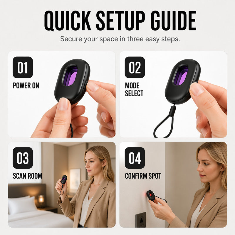 🥳2026 HOT SALE🥳💞50K+ SOLD!📡🔍 30% OFF! Smart Infrared Camera Detector – Finds hidden pinhole lenses instantly. LED flashlight & door alarm – travel with privacy & peace of mind! 🏨✨