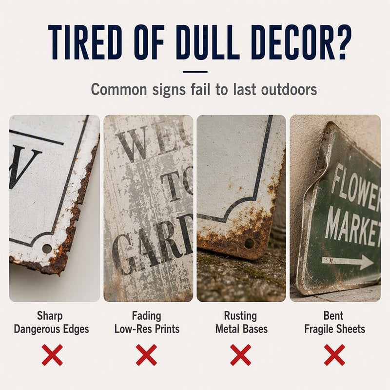 Retro Garden Decorative Metal Tin Sign