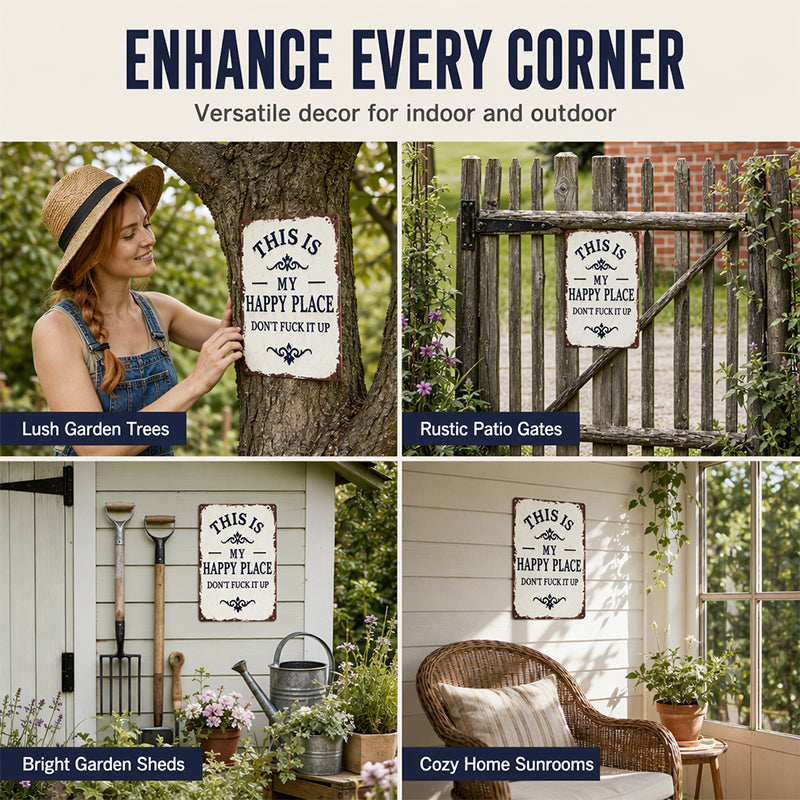 Retro Garden Decorative Metal Tin Sign