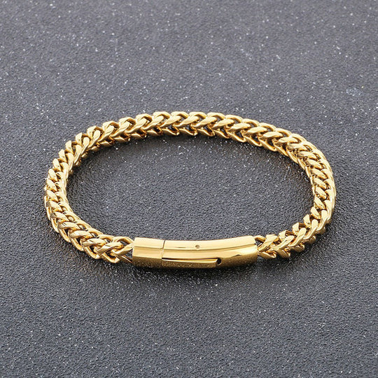 Men's Titanium Steel Bracelet Minimalist Hip Hop Chain