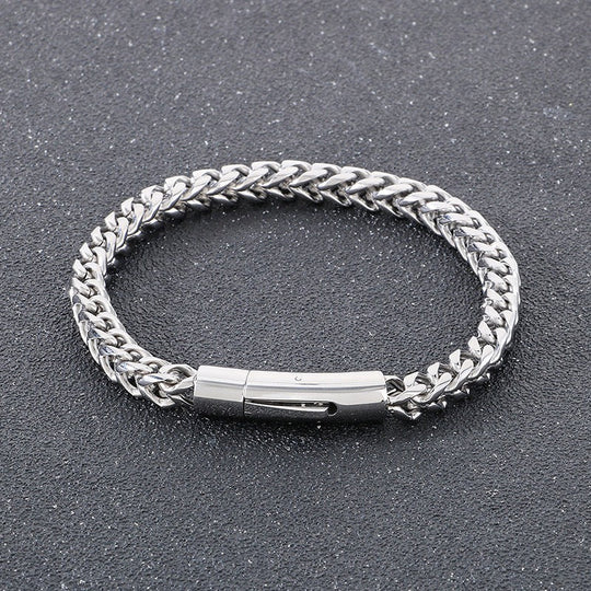 Men's Titanium Steel Bracelet Minimalist Hip Hop Chain