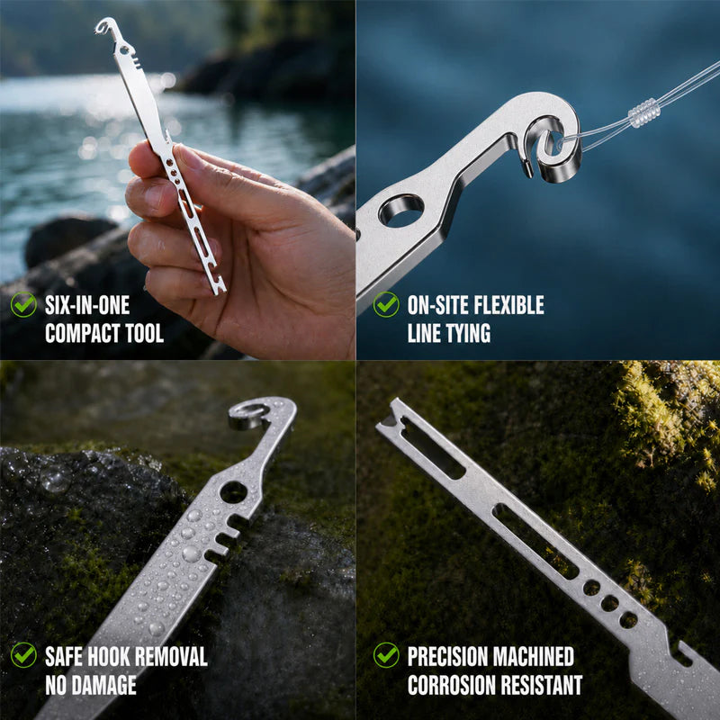 📢📢Limited Time Special !! 🎣6-in-1 Stainless Steel Fishing Multi Tool Hook Remover and Knot Tyer