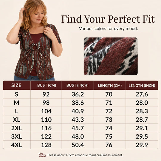 👚 30% OFF NOW!🔥 Leopard Print Top – Retro Square Neck & Mock 2-Piece – Short Sleeve Slim Fit – Breathable Summer Blouse 👗