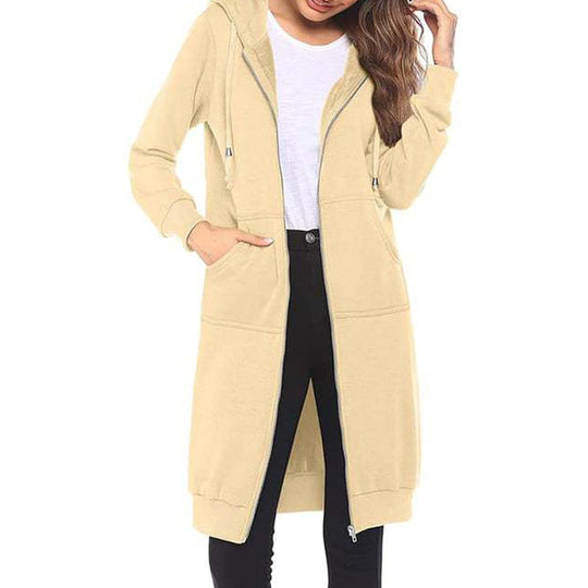 ⌛Limited-Time Offer🛍️Women’s Long Zip-Up Hooded Cardigan