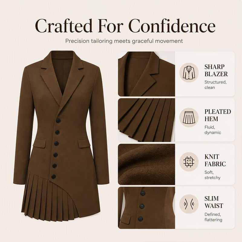Bestseller🏆👗 Blazer Dress – Timeless Silhouette & All-Day Comfort for Every Look