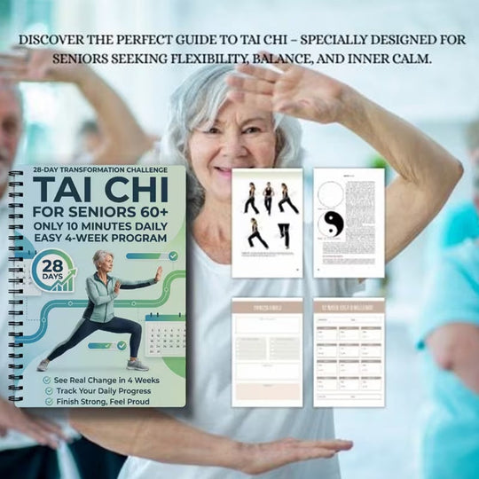 🥳2026 HOT SALE🥳💞50K+ SOLD! ☯️📖 30% OFF! 28-Day Tai Chi Practice Book – 10-min daily sessions, beginner-friendly illustrations & progress log. Gentle movement for seniors – build a healthy routine! 🌿✨