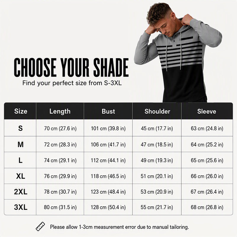 🧶 Men's Sporty Color-Block Waffle Knit 2-Piece Set – Sporty Comfort & Effortless Autumn Style