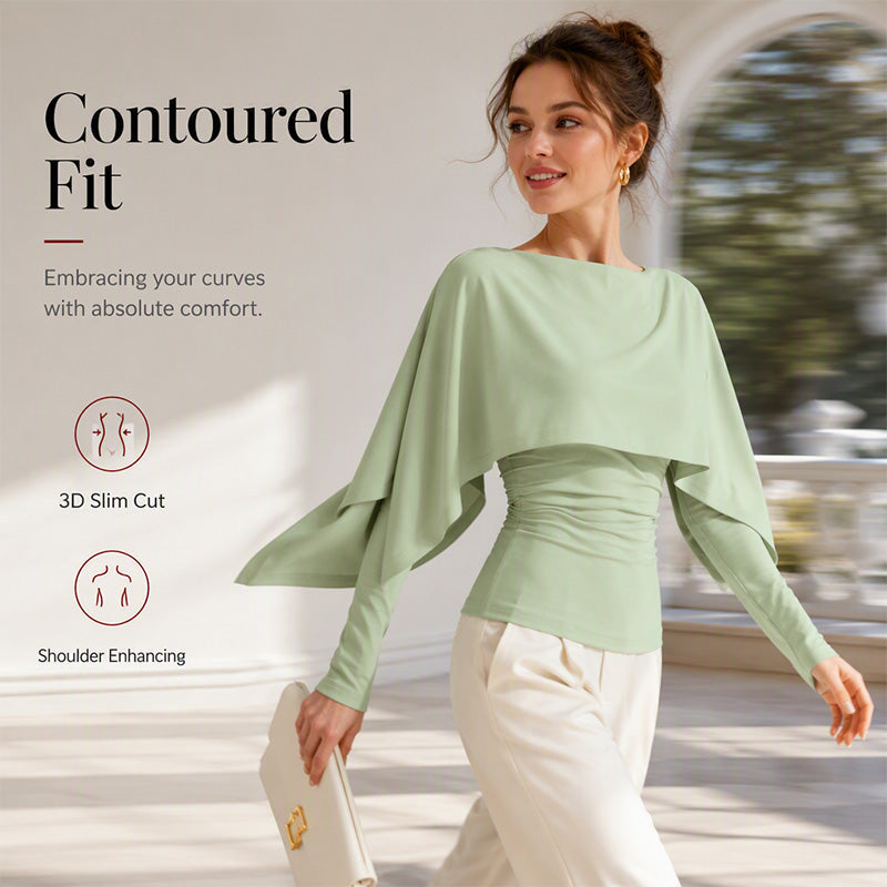 Cooling Cape Knit Top
