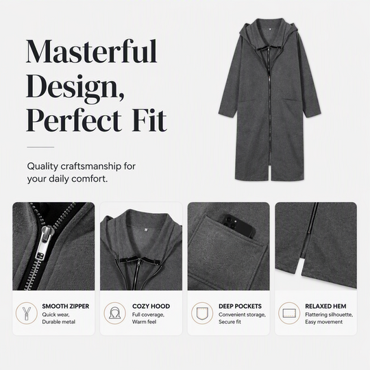 🧥 Double-Zip Detail, Easy Mid-Length Coverage | Women's Hooded Jacket