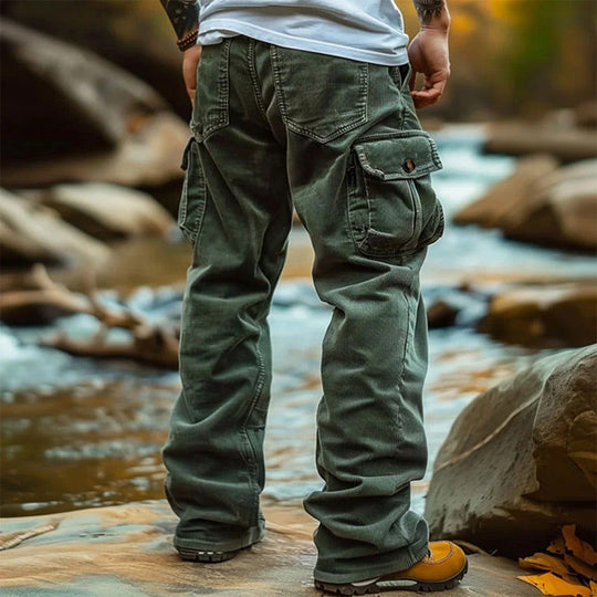 💥 More Pockets, More Convenience | Men's Relaxed-Fit Cargo Pants