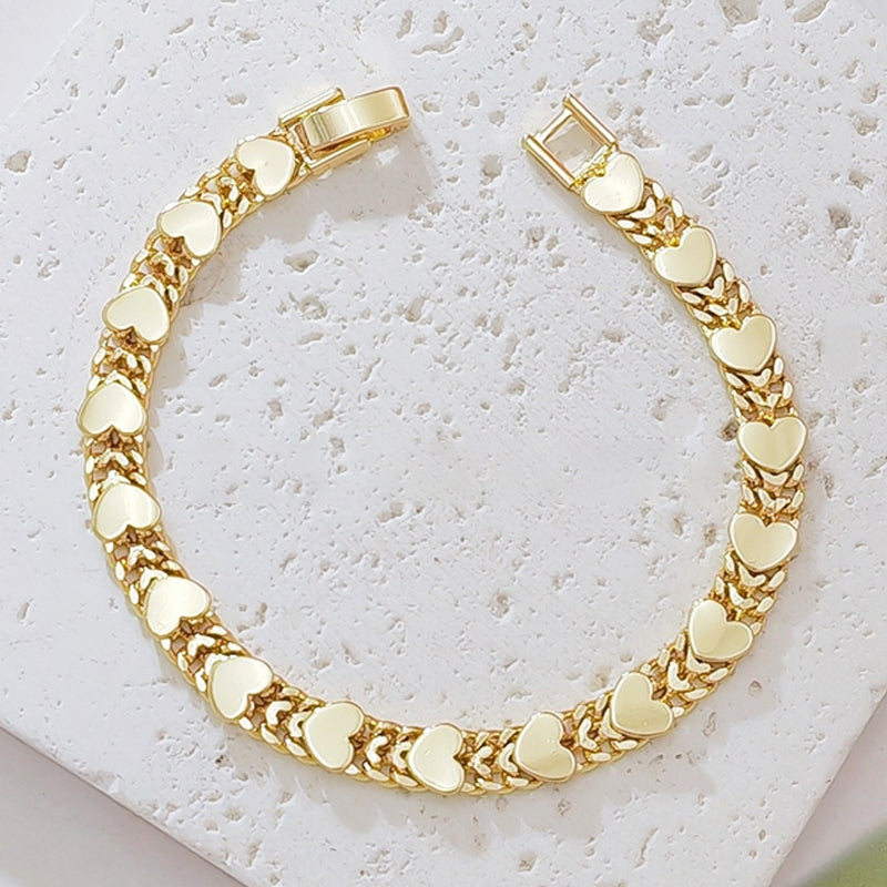 💖 LIMITED‑TIME 30% OFF! ✨ Women’s Elegant Heart Link Bracelet – Dainty Romantic Design, Adjustable Chain ✨