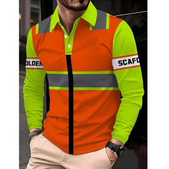 🦺 Built for the Job | Men's High-Visibility Scaffolder Long-Sleeve Work Top