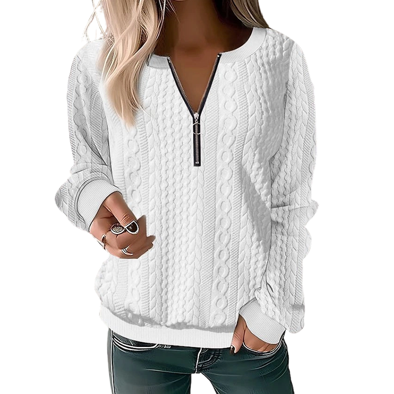 👚✨Women’s Half-Zip Cable Knit Sweatshirt✨𝘉𝘶𝘺 𝘢𝘯𝘺 2 𝘢𝘯𝘥 𝘨𝘦𝘵 𝘢𝘯 𝘦𝘹𝘵𝘳𝘢 8% 𝘥𝘪𝘴𝘤𝘰𝘶𝘯𝘵