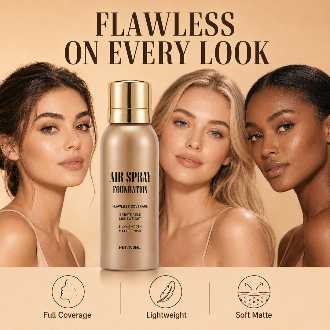 🥳2026 HOT SALE🥳💞50K+ SOLD! 💄✨ Air Spray Foundation – flawless full coverage, waterproof & sweatproof. Lightweight formula won't clog pores or cake – just spray & blend for a smooth, natural glow that lasts all day! 💋💖