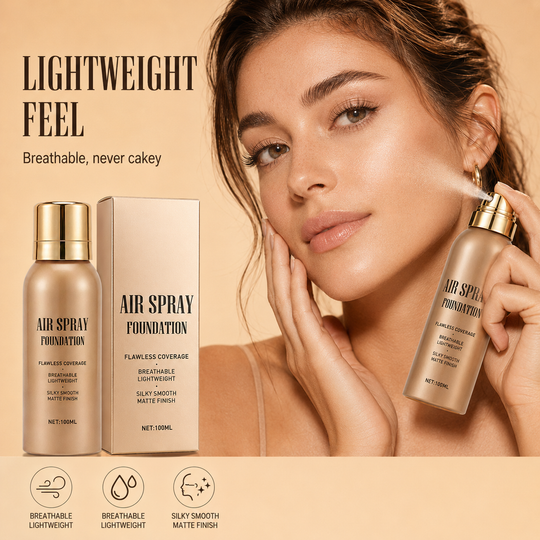 🥳2026 HOT SALE🥳💞50K+ SOLD! 💄✨ Air Spray Foundation – flawless full coverage, waterproof & sweatproof. Lightweight formula won't clog pores or cake – just spray & blend for a smooth, natural glow that lasts all day! 💋💖
