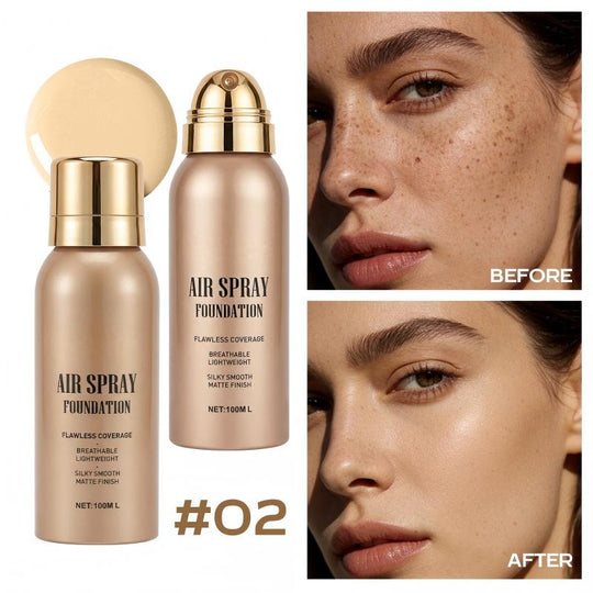 🥳2026 HOT SALE🥳💞50K+ SOLD! 💄✨ Air Spray Foundation – flawless full coverage, waterproof & sweatproof. Lightweight formula won't clog pores or cake – just spray & blend for a smooth, natural glow that lasts all day! 💋💖