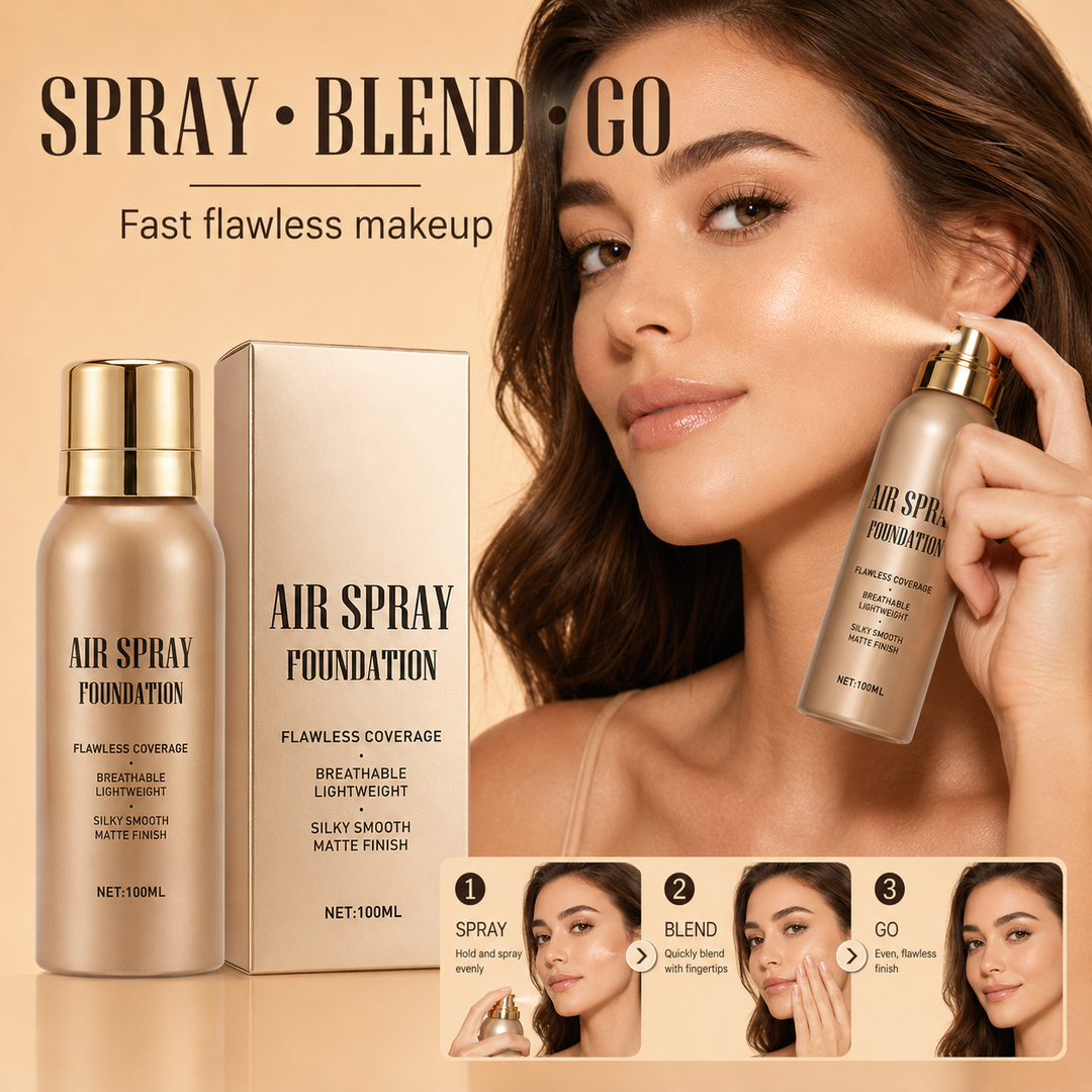 🥳2026 HOT SALE🥳💞50K+ SOLD! 💄✨ Air Spray Foundation – flawless full coverage, waterproof & sweatproof. Lightweight formula won't clog pores or cake – just spray & blend for a smooth, natural glow that lasts all day! 💋💖