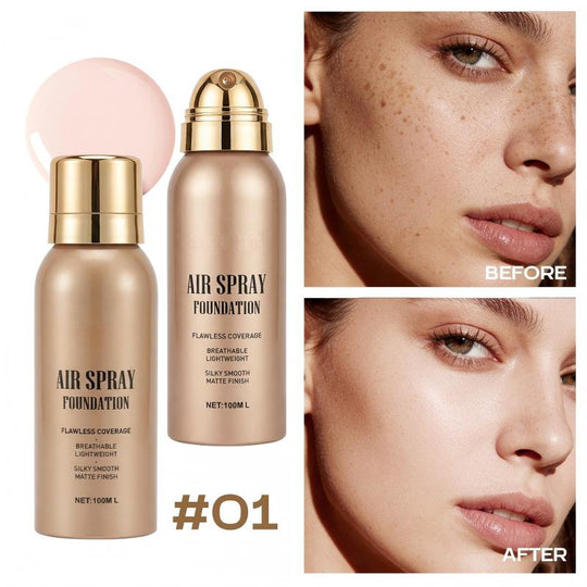 🥳2026 HOT SALE🥳💞50K+ SOLD! 💄✨ Air Spray Foundation – flawless full coverage, waterproof & sweatproof. Lightweight formula won't clog pores or cake – just spray & blend for a smooth, natural glow that lasts all day! 💋💖
